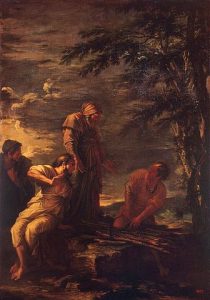 Painting of Democritus (center) and Pythagoras (right), the first Sophist, by Salvator Rosa