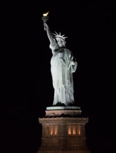Statue of Liberty at night