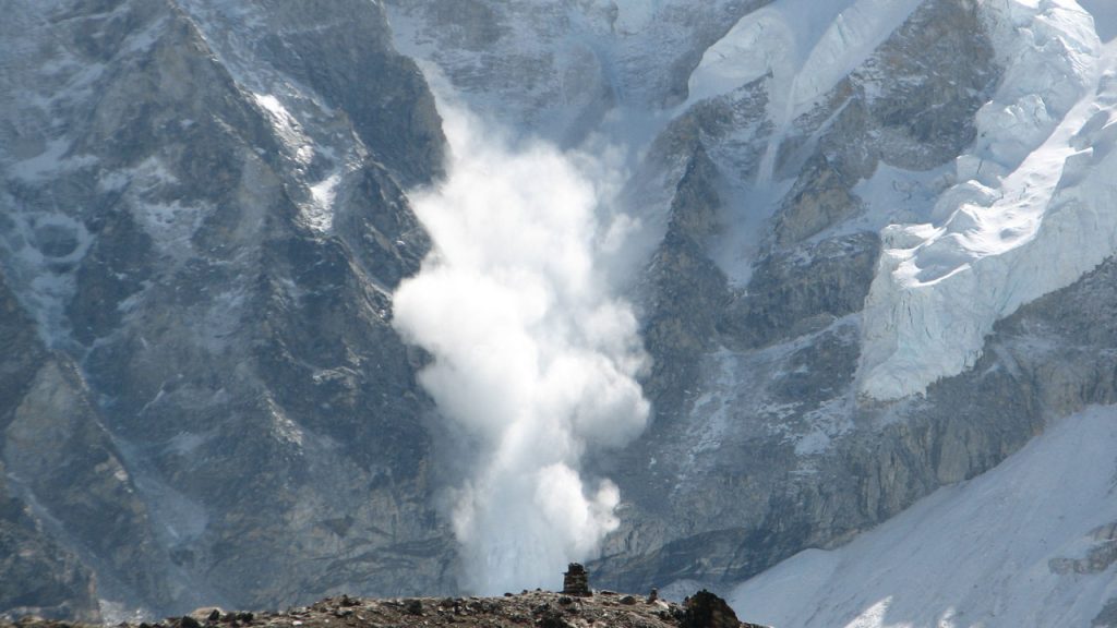 Avalanche on Mount Everest