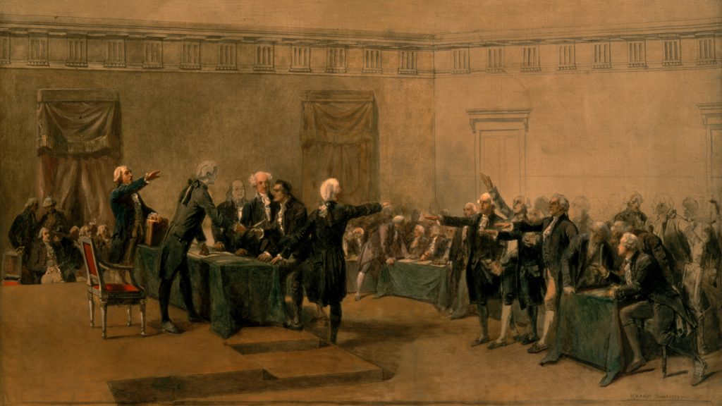 Painting: Signing of the Declaration of Independence, by Armand Dumaresq